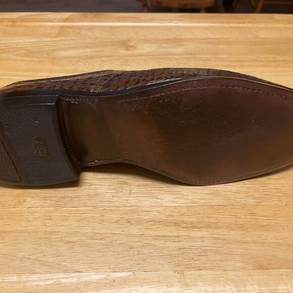 Vintage ALLEN EDMONDS Nassau Sharkskin Wingtip Full Brogue Derby Shoes 12 D - Picture 11 of 11